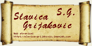 Slavica Grijaković vizit kartica